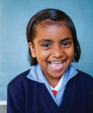 Indian girl showing pure joy