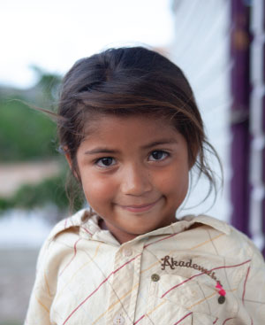 Child standing tall in Honduras