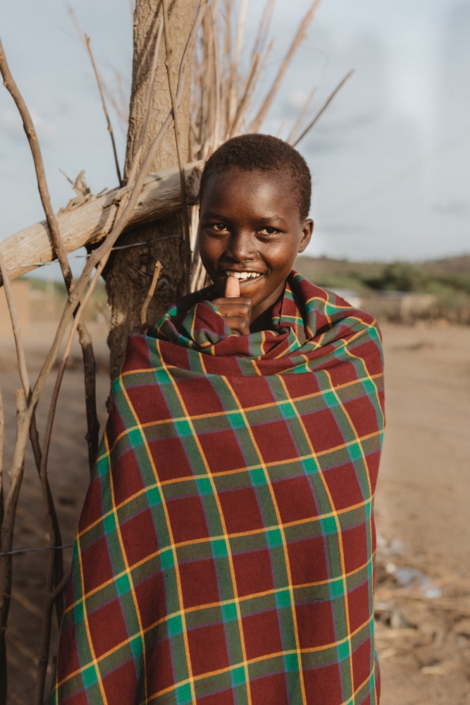 Turkana child in blanket