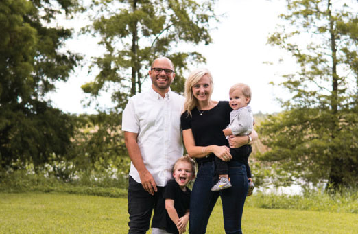 Pastor Josh O'Connor and his family