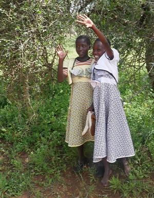 Kenya, girls in impoverished area