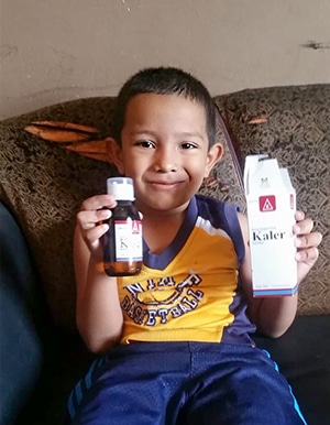 Medical supply for a young boy