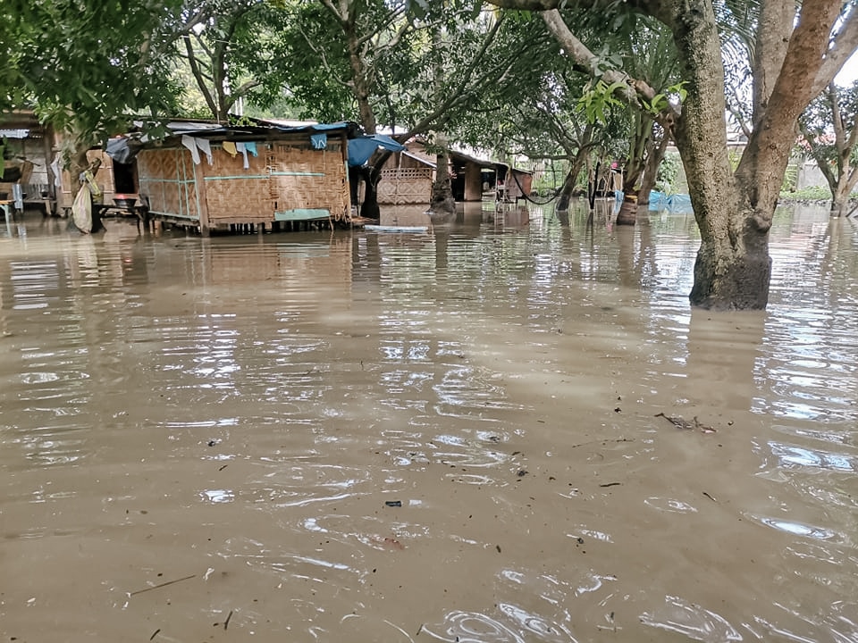 Homes flooded in Flash Flooding in Digos City, Philippines