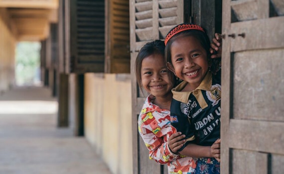 Cambodia 2 smiling girls