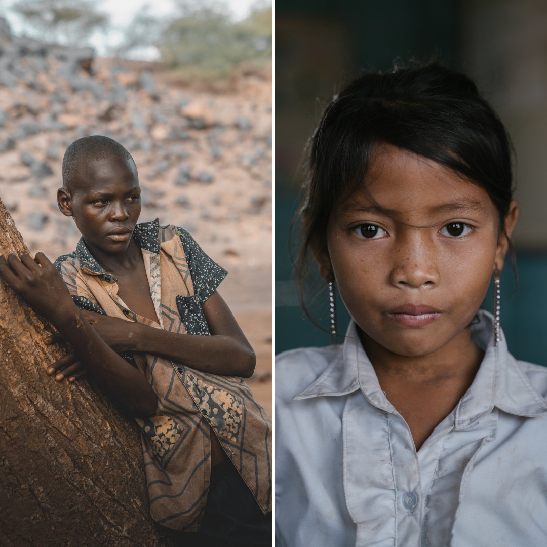 Two children from impoverished communities